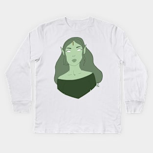 Fantasy Elf Kids Long Sleeve T-Shirt